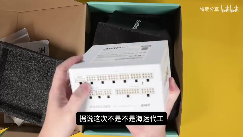 电源背面接口与铭牌